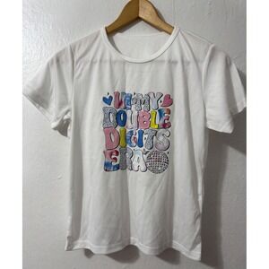 Kids White Double Digits Era T-Shirt 11-12Y Colorful Graphic‎ Top